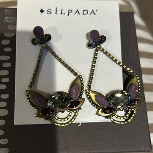 Silpada violet brass earrings
